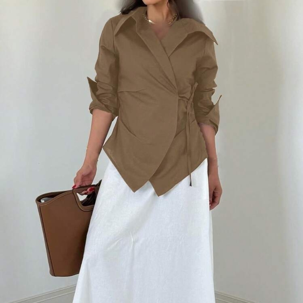 Brown Wrap Blazer